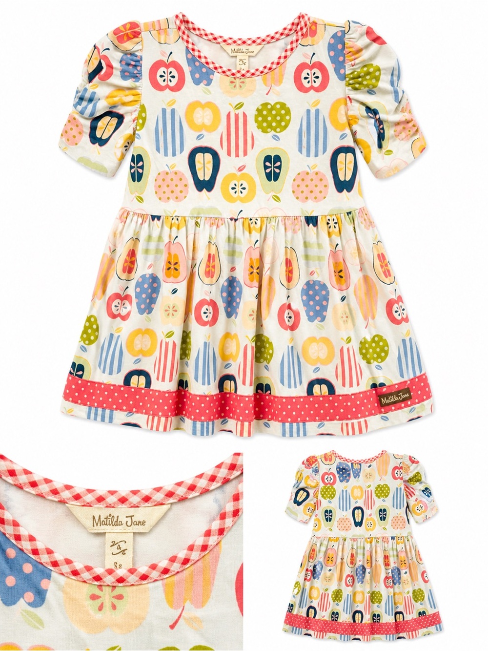 Matilda Jane Apple Print Lap Dress - size 4